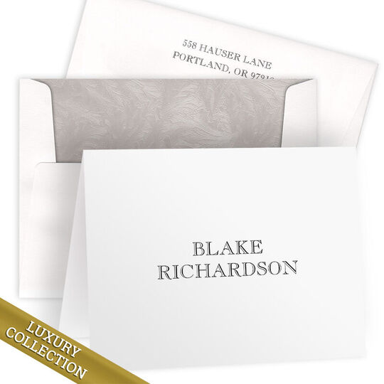 Luxury Portland Folded Note Card Collection - Raised Ink